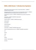 BIOL 2402 Exam 1 &lpar;Endocrine System&rpar; Questions And Answers Latest Updates 2026 With Correct Answers 100&percnt; With Complete Solutions Pass Guaranteed &vert; Graded A&plus; &vert;
