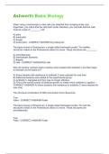 Ashworth Basic Biology Questions & Answers Solved 100&percnt; Correct&excl;&excl;