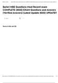 Barbri MBE Questions Most Recent exam COMPLETE &lpar;2025&rpar; EXAM Questions and Answers &lpar;Verified Answers&rpar; &lpar;Latest Update 2025&rpar; UPDATE&excl;&excl;