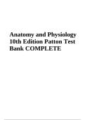 Test Bank for Anatomy and Physiology&comma; 10th Edition by Kevin T&period; Patton & Gary A&period; Thibodeau &ndash; Complete Chapters 1&ndash;29 with Verified Answers and Explanations &vert; Comprehensive Human A&P Exam and Study Resource