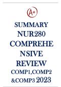 NUR 280 Comprehensive Review - COMP 1&comma; COMP 2&comma; COMP 3 2023 - Galen College of Nursing &vert; Transition to Registered Nursing Practice &lpar;Complete Study Guide&comma; Verified 100&percnt; Correct & Graded A&plus;&rpar;