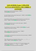 JAIL SCHOOL Exam 1 UPDATED  ACTUAL QUESTIONS AND CORRECT  ANSWERS