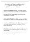 MT CERTIFIED INSTALLERS TEST QUESTIONS WITH CORRECT ANSWERS &vert; RATED A&plus;