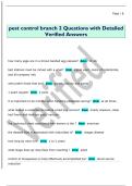 pest control branch 2 Questions with Detailed Verified Answers