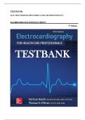 Test Bank for Electrocardiography for Healthcare Professionals 5th Edition - Kathryn Booth & Thomas O'Brien &vert; ECG Certification Prep &lpar;Complete Q&A&comma; Verified 100&percnt; Correct & Graded A&plus;&rpar;
