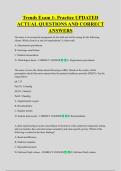 Trends Exam 1- Practice UPDATED  ACTUAL QUESTIONS AND CORRECT  ANSWERS