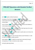 PMI-ACP Questions with Detailed Verified  Answers 