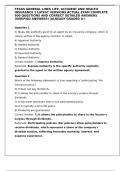 TEXAS GENERAL LINES LIFE&comma; ACCIDENT AND HEALTH INSURANCE 2 LATEST VERSIONS ACTUAL EXAM COMPLETE 600 QUESTIONS AND CORRECT DETAILED ANSWERS &lpar;VERIFIED ANSWERS&rpar; &vert;ALREADY GRADED A&plus;