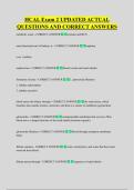 HCAL Exam 2 UPDATED ACTUAL  QUESTIONS AND CORRECT ANSWERS