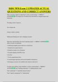ISDS 7070 Exam 2 UPDATED ACTUAL  QUESTIONS AND CORRECT ANSWERS
