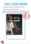Test bank for Anatomy & Physiology&colon; The Unity of Form and Function 10th Edition by Saladin&period;&vert;&vert;All verified chapters 1-29 covered&period;