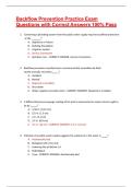 Backflow Prevention Practice Exam Questions with Correct Answers 100&percnt; Pass