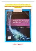 Spreadsheet Modeling and Decision Analysis &ndash; 9th Edition &lpar;Cliff Ragsdale&comma; Cengage Learning&rpar; &ndash; Complete Test Bank with Answers &lpar;A Practical Introduction to Business Analytics&rpar;