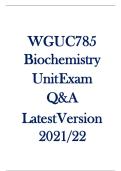 WGU C785 Biochemistry Unit Exam Study Guide&colon; Ace Your Exam with Confidence
