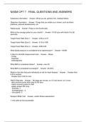 NASM CPT 7 - FINAL QUESTIONS AND ANSWERS