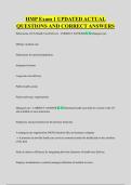 HMP Exam 1 UPDATED ACTUAL  QUESTIONS AND CORRECT ANSWERS