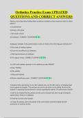 Orthotics Practice Exam UPDATED  QUESTIONS AND CORRECT ANSWERS
