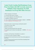 Latest North Carolina Bail Bondsman Exam  Prep Test Bank with 300 Correctly Answered  Multiple Choice Questions&sol; NC Bail  Bondsman Test Prep 2025-2026 &lpar;Newest&excl;&rpar;