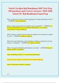North Carolina Bail Bondsman 2025 Test Prep  190 questions and Correct Answers &sol; 2025-2026  Latest NC Bail Bondsman Exam Prep 