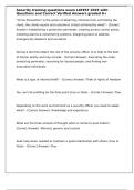 Security training questions exam LATEST 2025 with Questions and Correct Verified Answers graded A&plus;