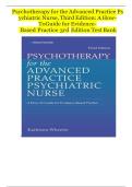 Test Bank for Psychotherapy for the Advanced Practice Psychiatric Nurse&colon; A How-To Guide for Evidence-Based Practice 3rd Edition Wheeler 100&percnt;