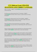 CTT Midterm Exam UPDATED  QUESTIONS AND CORRECT ANSWERS