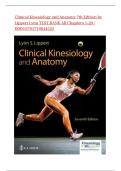 Test Bank Clinical Kinesiology and Anatomy 7th Edition Lynn Lippert&period; Isbn&period; 9781719644525 &lpar;CHAPTERS 1-21&rpar;&period;