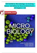 Test Bank for Microbiology&colon; An Evolving Science&comma; 6th Edition &vert; Slonczewski & Foster &vert; Verified Questions & Answers &vert; Latest Update 2025&sol;2026