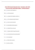 Praxis 5354 Special Education Exam &vert; Questions with 100&percnt; Correct Answers 2025&sol;2026 Update &vert; Verified Solutions