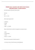PRM391 Exam &vert; Questions with 100&percnt; Correct Answers 2025&sol;2026 Update &vert; Verified Solutions