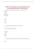 PRM391 - FPT Final Exam &vert; Questions with 100&percnt; Correct Answers 2025&sol;2026 Update &vert; Verified Solutions