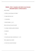 PRM391 - TEST 2 &vert; Questions with 100&percnt; Correct Answers 2025&sol;2026 Update &vert; Verified Solutions