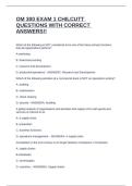 OM 300 EXAM 1 CHILCUTT QUESTIONS WITH CORRECT ANSWERS&excl;&excl;