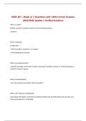 RXRS 407 - Week 12 &vert; Questions with 100&percnt; Correct Answers 2025&sol;2026 Update &vert; Verified Solutions