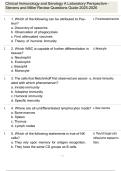 Clinical Immunology and Serology A Laboratory Perspective - Stevens and Miller Review Questions Guide 2025-2026 