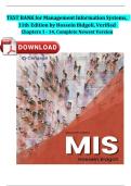 Test Bank &ndash; MIS&comma; 11th Edition by Hossein Bidgoli &lpar;Latest 2025&sol;2026 Update &vert; Complete Study Guide &vert; Information Systems & Business Exam Prep with Correct Answers&rpar;