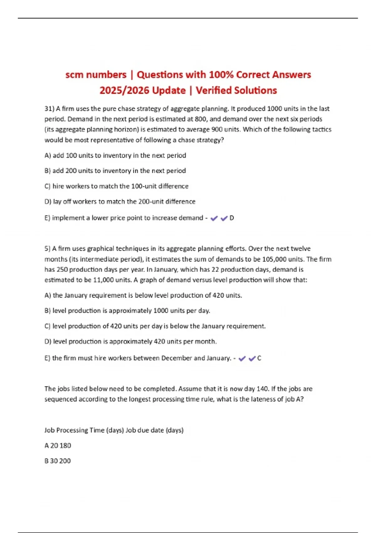 scm numbers | Questions with 100% Correct Answers 2025/2026 Update ...
