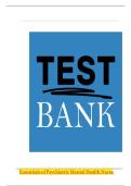 Test Bank by Morgan Townsend Essentials of Psychiatric Mental Health Nursing 8th Edition Concepts of Care in Evidence- Based Practice 8th Edition complete all solved exam questions 100% solution