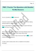 PSM 1 Practice Test Questions with Detailed  Verified Answers 