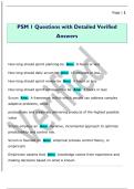 PSM 1 Questions with Detailed Verified  Answers 