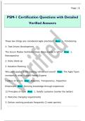 PSM-1 Certification Questions with Detailed  Verified Answers 