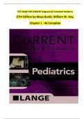 Test Bank for CURRENT Diagnosis & Treatment&colon; Pediatrics 27th Edition by Maya Bunik & William W&period; Hay &ndash; Latest 2025&sol;2026 Update