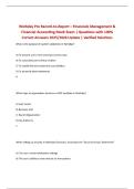 Workday Pro Record-to-Report &ndash; Financials Management & Financial Accounting Mock Exam &vert; Questions with 100&percnt; Correct Answers 2025&sol;2026 Update &vert; Verified Solutions