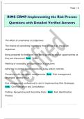 RIMS CRMP-Implementing the Risk Process  Questions with Detailed Verified Answers
