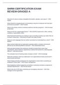 SHRM CERTIFICATION EXAM REVIEW-GRADED A