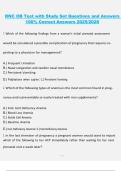 RNC-OB Test &ndash; Study Set Questions and 100&percnt; Correct Answers &lpar;2025&sol;2026 Edition&rpar;