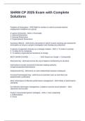 SHRM CP 2025 Exam with Complete Solutions