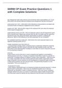SHRM CP Exam Practice Questions 1 with Complete Solutions