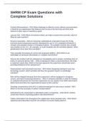 SHRM CP Exam Questions with Complete Solutions
