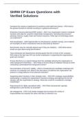 SHRM CP Exam Questions with Verified Solutions